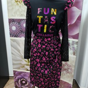 Falda Plisada en dos tonos