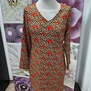 Vestido Animal Print escote en pico